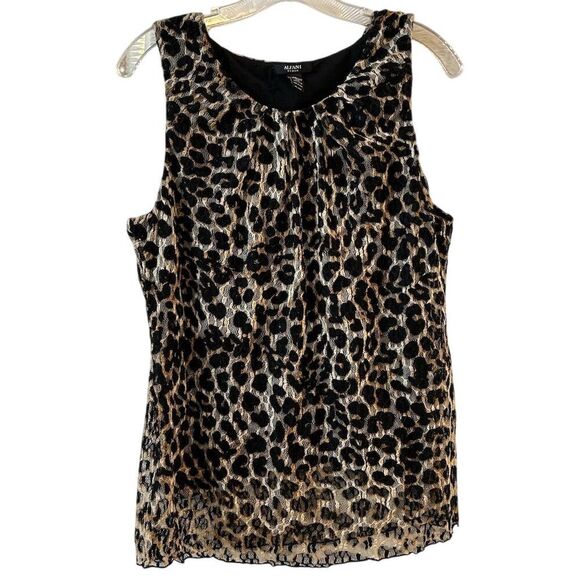 Alfani Women's 2X Leopard Print Sleeveless Tank Top Multicolor Casual - Picture 1 of 8